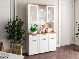 Буфет Катерини (дуб бельмунд/белое дерево) в Скале - skala.mebel-nsk.ru | фото