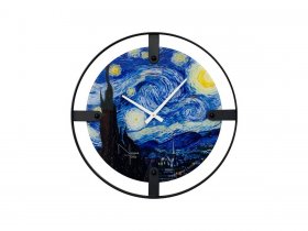 Часы интерьерные NT155 VAN GOGH STARRY NIGHT в Скале - skala.mebel-nsk.ru | фото