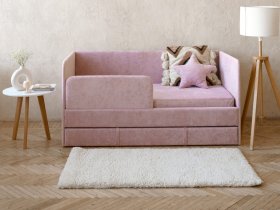 Диван-кровать Happy (розовый) в Скале - skala.mebel-nsk.ru | фото