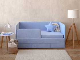 Диван-кровать Happy (васильковый) в Скале - skala.mebel-nsk.ru | фото