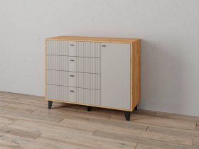 Комод «Катрин-13» (дуб крафт золотой/сантьяго софт) в Скале - skala.mebel-nsk.ru | фото