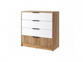 Комод КМ-001 Ивис (дуб крафт золотой/белый) в Скале - skala.mebel-nsk.ru | фото