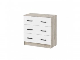 Комод КМ-02 Ронда (дуб крафт серый/дуб крафт белый) в Скале - skala.mebel-nsk.ru | фото
