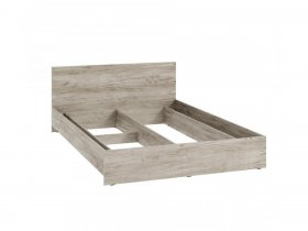 Кровать двухспальная КР-160 Ронда (дуб крафт серый) в Скале - skala.mebel-nsk.ru | фото