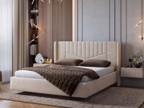 Кровать двуспальная 1,6м Диор (кашемир суфле (велюр)) в Скале - skala.mebel-nsk.ru | фото