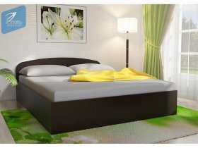 Кровать двуспальная 1,6м с подъем. мех. (венге) в Скале - skala.mebel-nsk.ru | фото