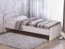 Кровать односпальная 80 с низкой спинкой (ясень шимо светлый) в Скале - skala.mebel-nsk.ru | фото