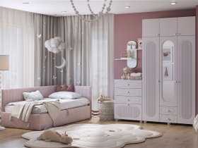 Модульная детская Милана (белое дерево/сакура) в Скале - skala.mebel-nsk.ru | фото