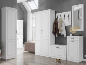 Модульная прихожая Апполия прихожая (белый/белый дуб) в Скале - skala.mebel-nsk.ru | фото