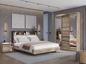 Модульная спальня Энигма (венге/дуб каньон) в Скале - skala.mebel-nsk.ru | фото