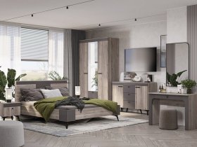 Модульная спальня Кассандра (дуб смоки/MF14) в Скале - skala.mebel-nsk.ru | фото