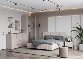 Модульная спальня «Тефия» (тефия/софт сантьяго) в Скале - skala.mebel-nsk.ru | фото