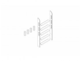 Пакет №10 Прямая лестница и опоры для двухъярусной кровати Соня в Скале - skala.mebel-nsk.ru | фото