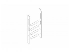 Пакет №7 Прямая лестница для полувысокой кровати Соня в Скале - skala.mebel-nsk.ru | фото