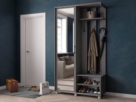 Прихожая «Ларго-2» (графит серый) в Скале - skala.mebel-nsk.ru | фото