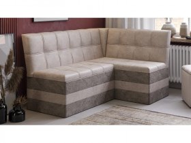 Скамья угловая «Оскар» исп. 2 (микровелюр Wellmart Dark Beige/Latte) в Скале - skala.mebel-nsk.ru | фото