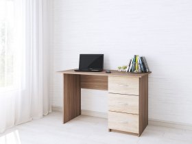 Стол письменный Сити-1 (ясень шимо темный/дуб сонома) в Скале - skala.mebel-nsk.ru | фото