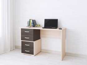 Стол письменный Сити-2 (венге/дуб молочный) в Скале - skala.mebel-nsk.ru | фото