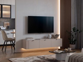 Тумба 2 Рич (кашемир/фрапучино матовый/черный) в Скале - skala.mebel-nsk.ru | фото
