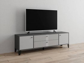 Тумба под ТВ Парус-10 (графит/светло-серый) в Скале - skala.mebel-nsk.ru | фото