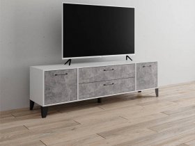 Тумба под ТВ Парус-13 (белый/ателье светлое) в Скале - skala.mebel-nsk.ru | фото