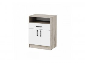 Тумба ТБ-1 Вега (дуб крафт серый/белый) в Скале - skala.mebel-nsk.ru | фото
