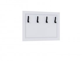 Вешалка 800 Апполия прихожая (белый/белый дуб) в Скале - skala.mebel-nsk.ru | фото